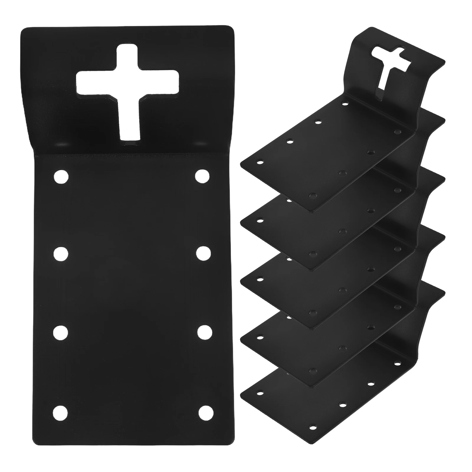 

6pcs T Post Bracket Mounting Set For Fence Mailbox Birdhouse Sign Heavy Duty Metal Deck Post Anchor Concrete Fence Fastener Kit