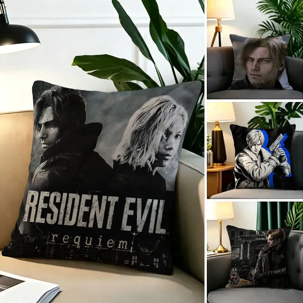 Requiem R-Resident E-Evil Game  Pillow Case Square Double-Sided Sofa Cushion Cover Bedroom Bedside Pillow