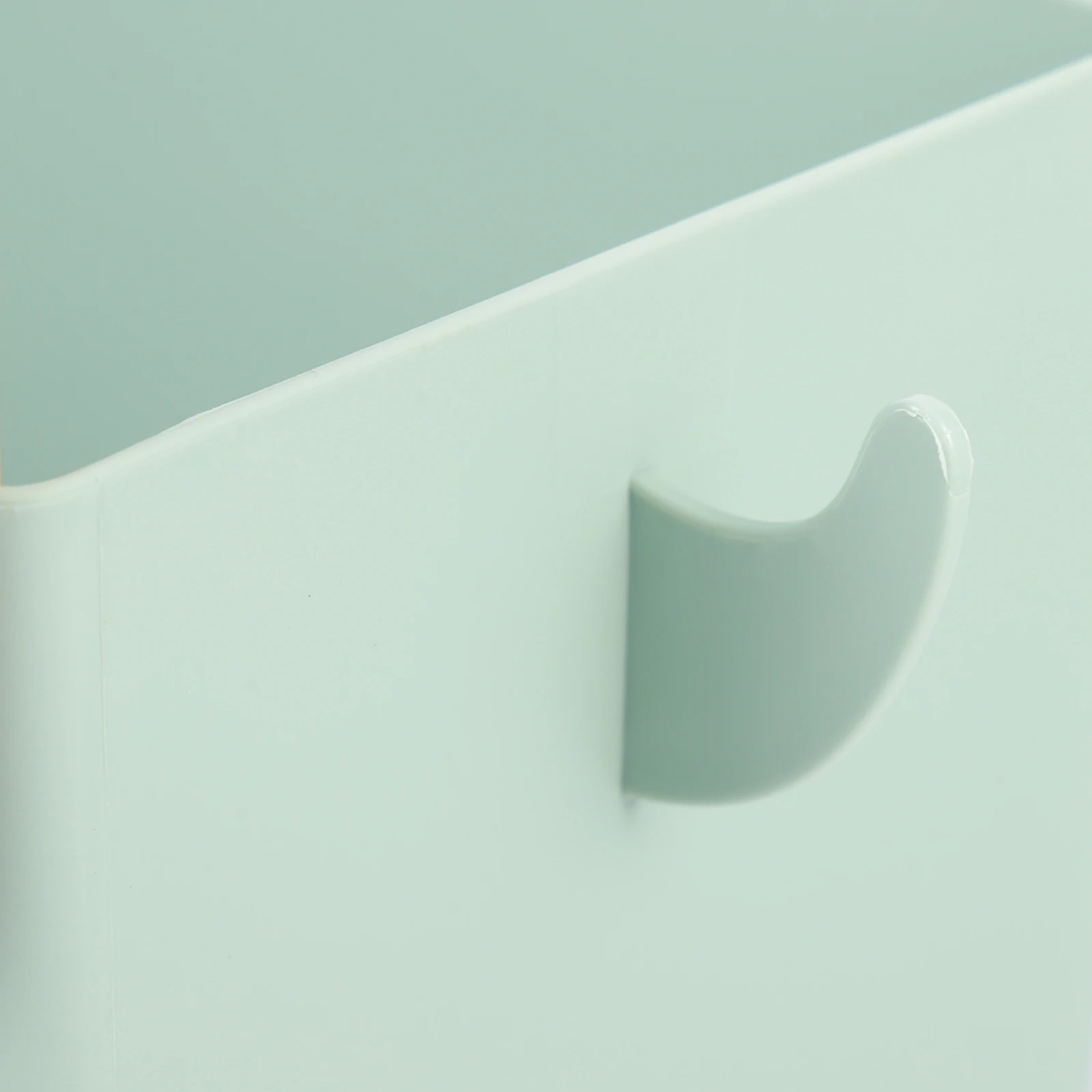 

Plastic Bedside Storage Box for Dorm Kitchen Baby Bed Light Green Hanging Desktop Organizer Detachable Hooks Multi