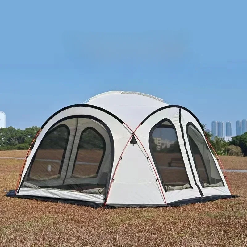 Outdoor tent for camping and wild camping for 5 to 8 people. Sun protection and rainproof. Super large sunshade.