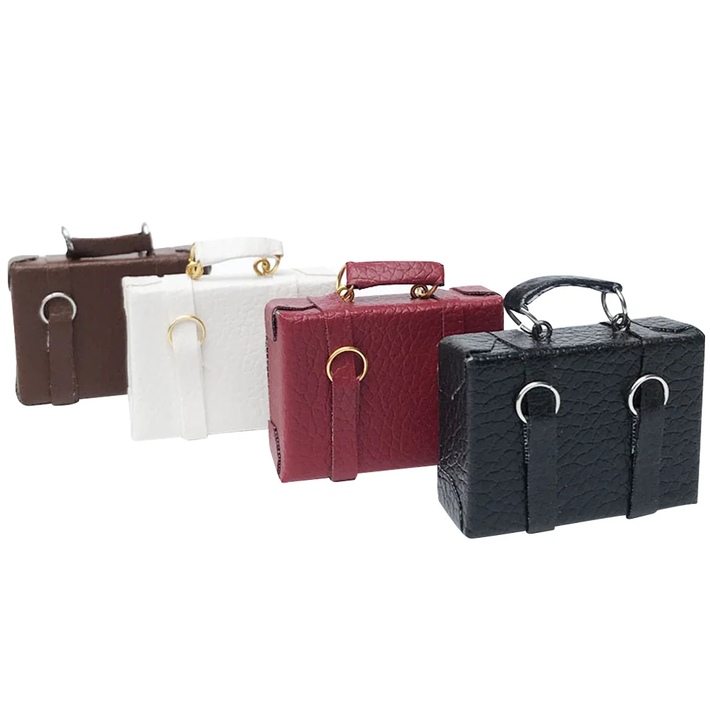 4 Pcs House Suitcase Mini Luggage Party Favor Miniature Appliances Decor