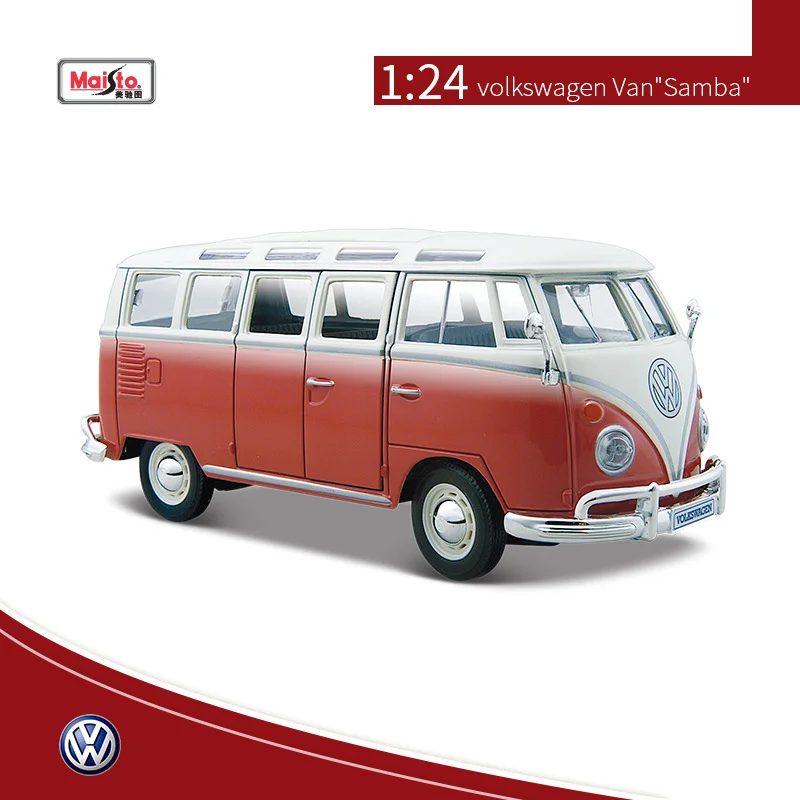 In Stock Maisto 1:24 Volkswagen Series Alloy Miniature Diecast Model Volkswagen Buzz Van Samba Golf Mk1 Gti Scirocco R Toys Gift