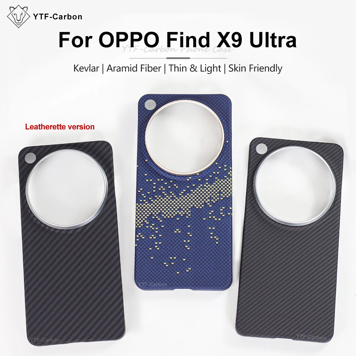 Magnetyczne etui YTF-Carbon z włókna aramidowego do OPPO Find X9 Ultra, kompatybilne z Magsafe, akcesoria do telefonów komórkowych. — zdjęcie produktu 2