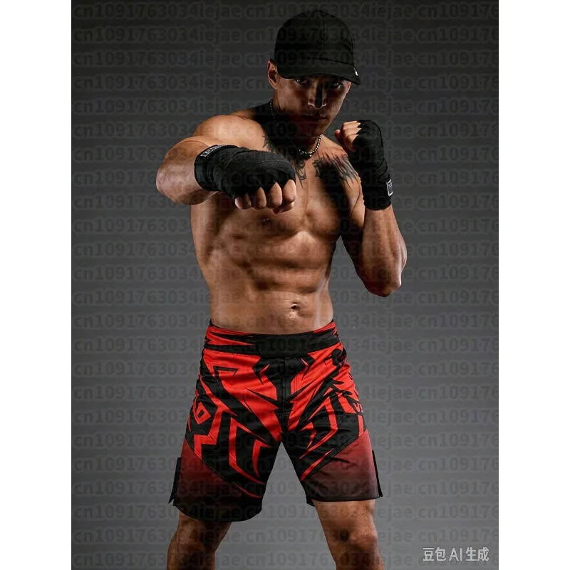 Boxing Training Shorts Breathable Fighting Boxing Fighting Muay MMA Thai Coach Running Fitness Men Kid Shorts