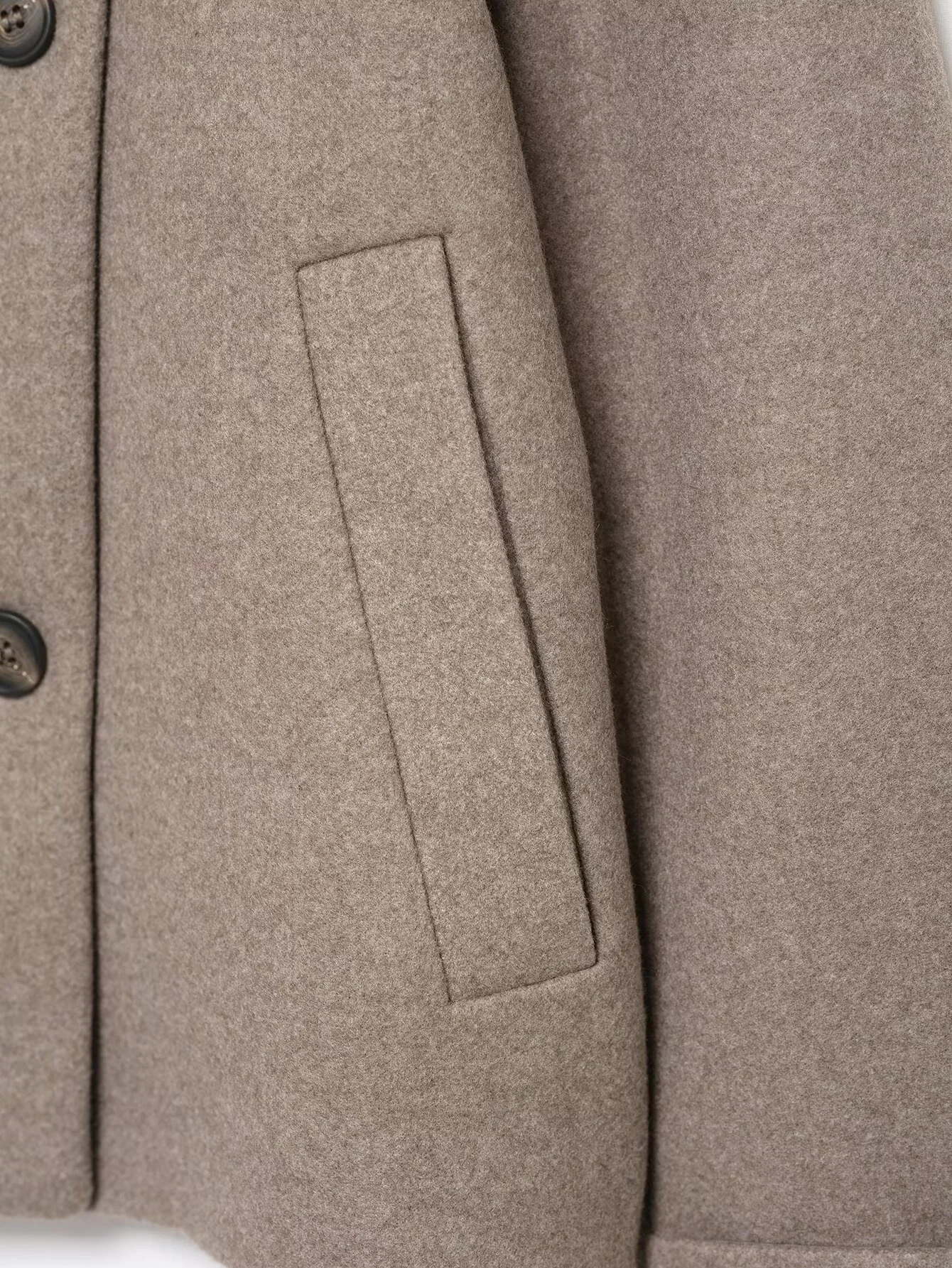 2025 Winter New Women's Casual Fashion Simple Versatile Loose Stand Collar Soft Long Sleeve Wool Short Coat