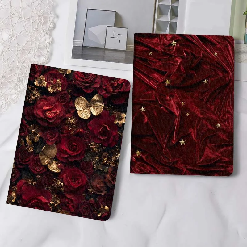 

Red Rose Gold Butterfly Tablet Case For Samsung Tab Galaxy S6 S11 A A7 A8 A9 A11 10.1 10.4 10.5 Plus Lite Gift