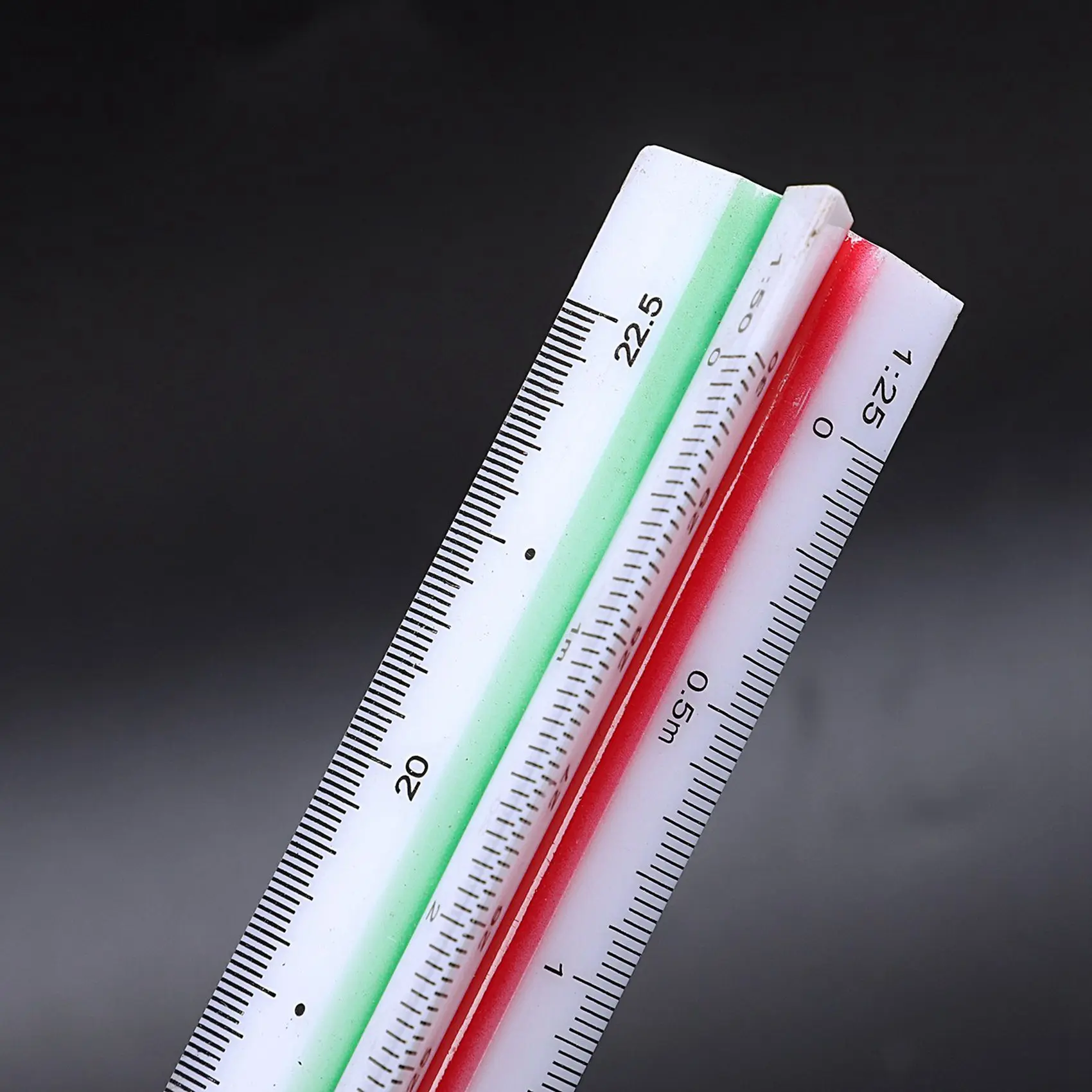 WOWFU-6X 1:20 1:25 1:50 1:75 1:100 1:125 Plastic Triangular Scale Ruler