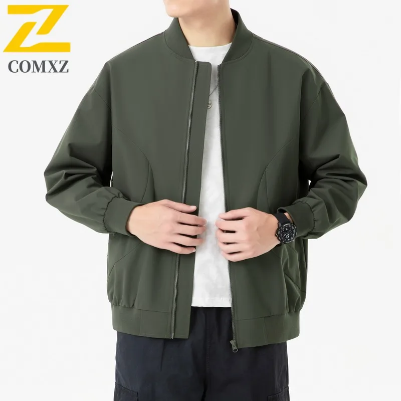 

High Street Style Pilot Jacket Spring Autumn New American Casual Workwear Baseball Design Round Neck Oversized Urban Outerwear​​