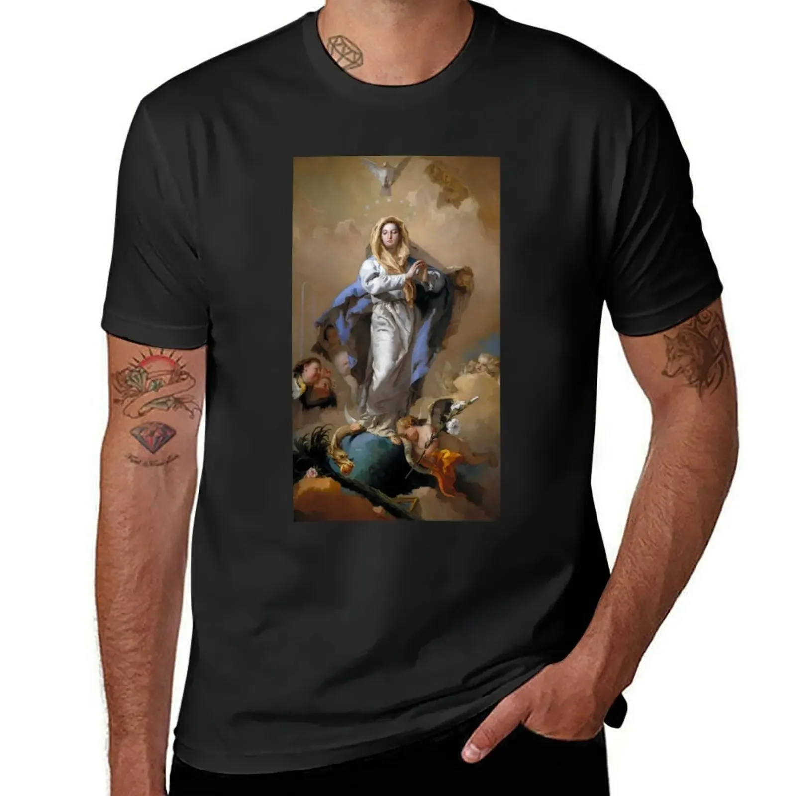 The Immaculate Conception by Giovanni Battista Tiepolo T-Shirt new edition custom t shirt vintage graphic tee Men's clothing