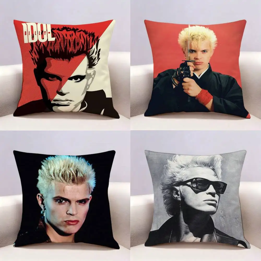 Singer B-Billy Idol  Double-sided print Pillow Case for Sofa Living Room Home office Decor Protective Cover