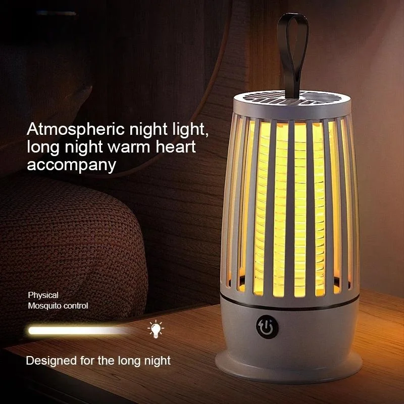 Portable Mosquito Killer Lamp Electric Fly Trap Insect Killer USBRechargeable Outdoor Mute Anti Mosquito Lamp Insect Proo