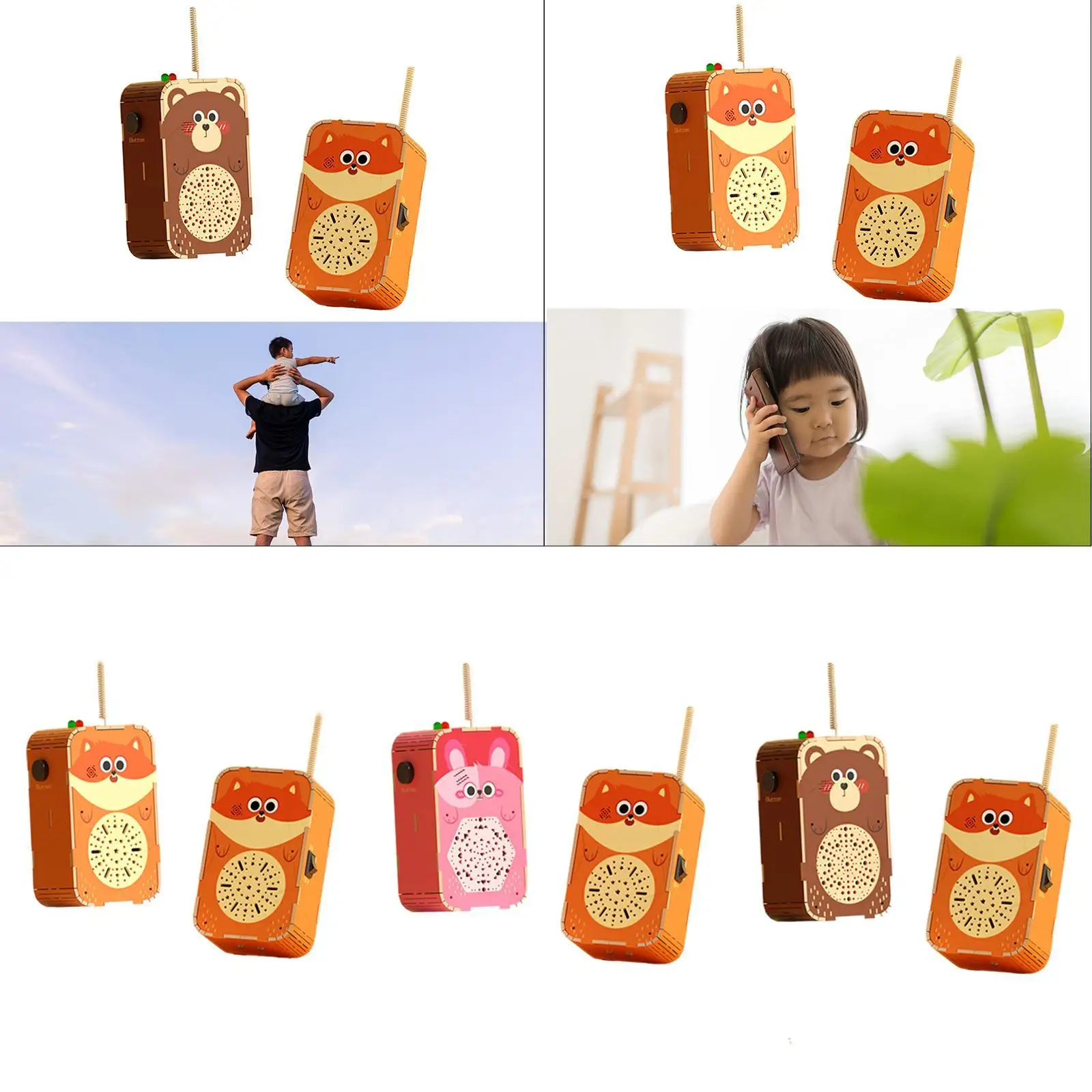 Stem Kits Walkie Talkies Vorschule Lernen Zusammengebautes 3D-Holzpuzzle-Montage für Partygeschenke Kinder Teenager Kinder Kreatives Geschenk