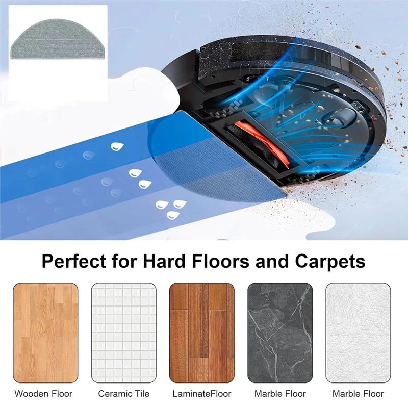 A05G-17 шт. для Honiture V8 Pro, аксессуары для робота-пылесоса, сменная моющаяся основная щетка, боковая щетка, фильтр, ткань для швабры