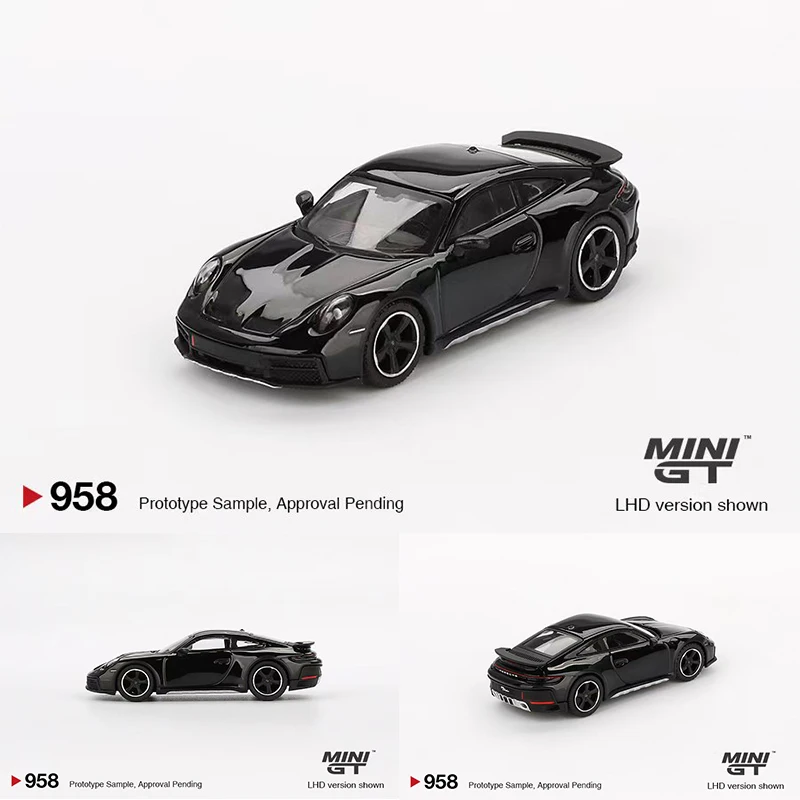 PreSale MINIGT 958 1:64 Porsche 911 992 Dakar Black Diecast Car Model Collection Toys