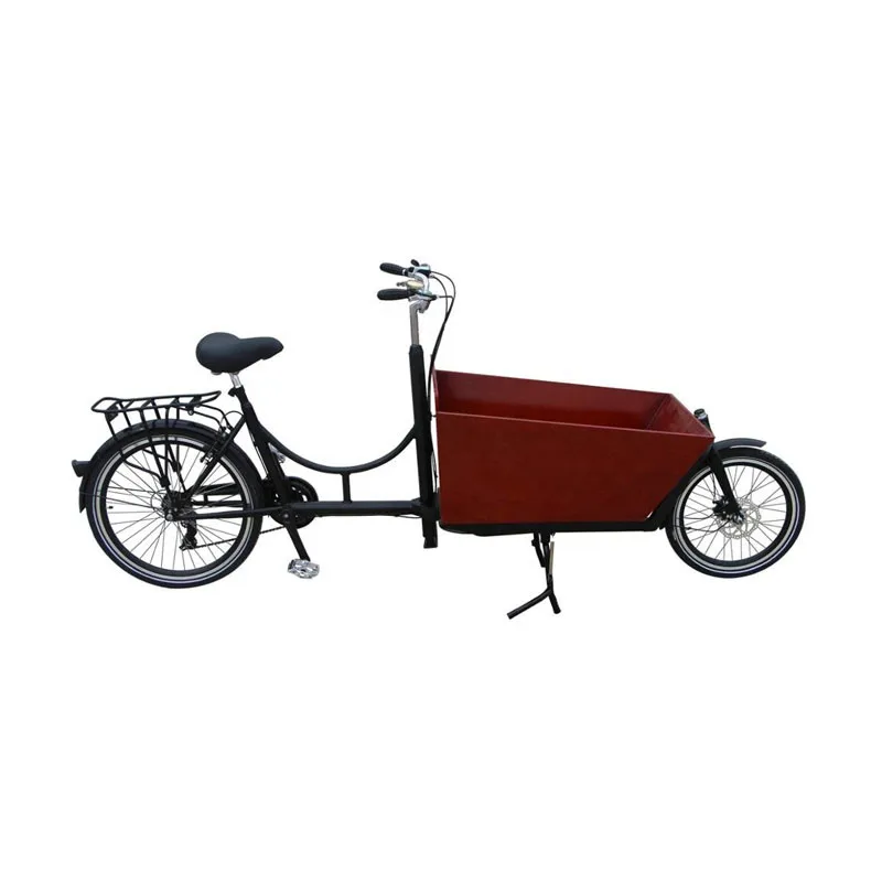 

Pedal Electric Dutch Adult Tricycle 3 Wheels Cargo Bike Family Bicycle Kids Scooter Street Vending Cart for Sale Customizable