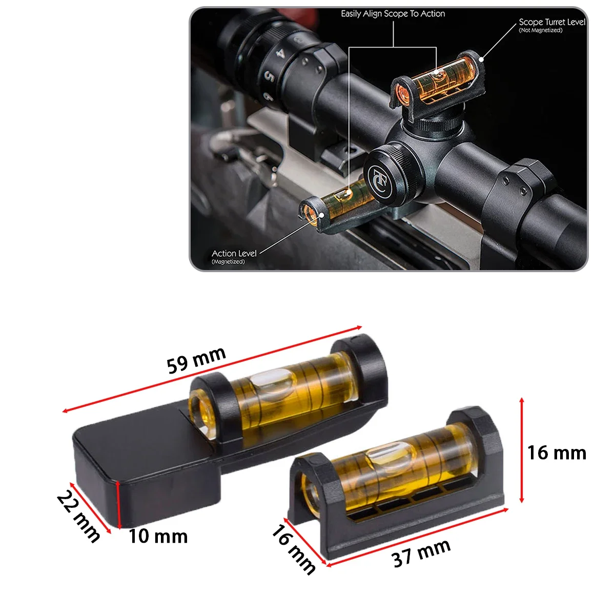 Tactical Magnetic Level Scope Mounting Kit Gunsmith Leveling Bubble Spirit Tool for Rifle Scope Hunting Rifle Gun Accessory