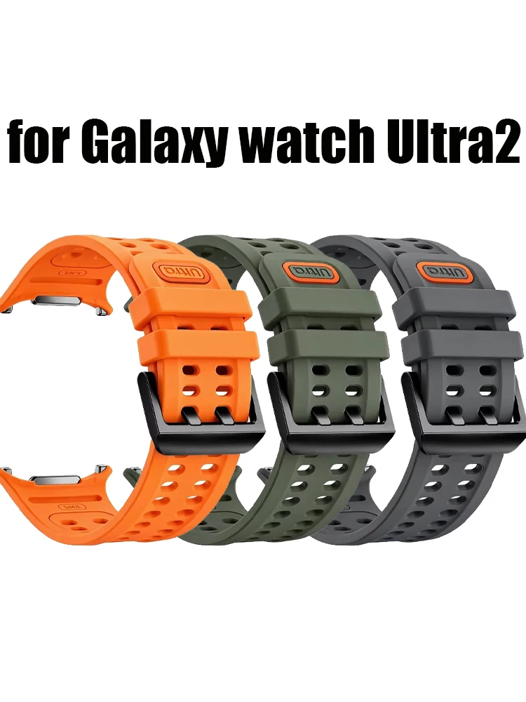 Silikonarmband für Samsung Galaxy Watch Ultra 2 47 mm, Sportarmband, Original-Ersatzarmband, Smartwatch-Zubehör.