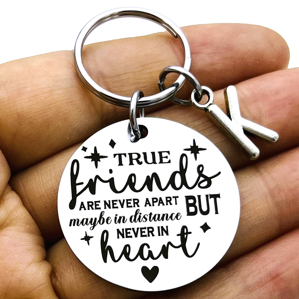 True Friends Keychain for Women Bff Long Distance Friendship Soul Bestie Going Away Gift Are Never Apart Sisters Christmas Gifts