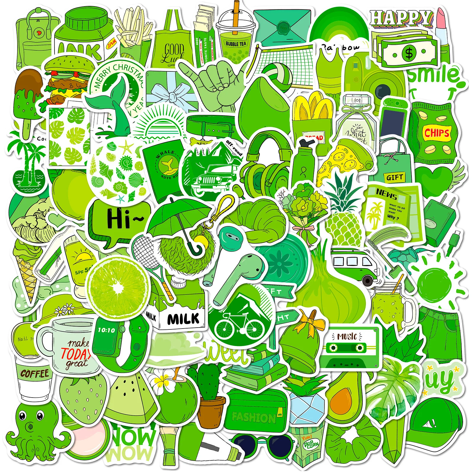 100 STKS Cartoon Stickers Waterfles Stickers Skateboard Stickers Cartoon Dieren Stickers DIY Patroon Stickers Decoratie