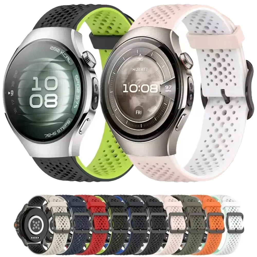 20/22mm Sport-Silikonarmband für Huawei Watch 5 4 GT6-5-4 Pro GT6 42/46mm Komfortables Band für Honor Watch 4 Pro GS Pro GS 4 3