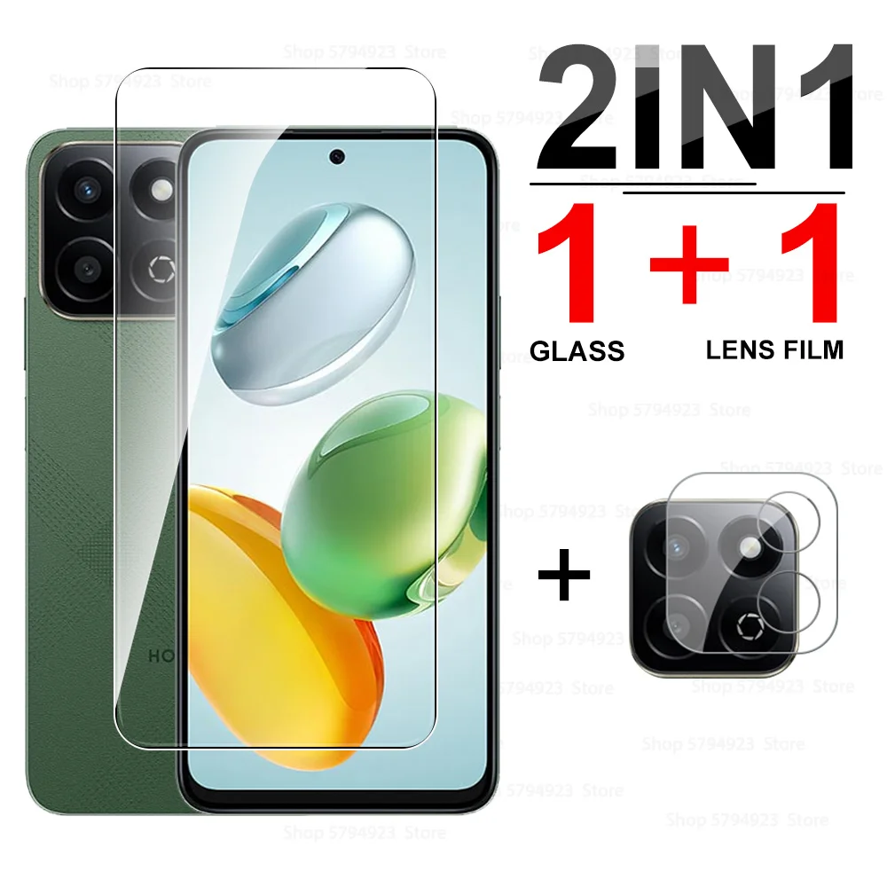 2in1 Camera Lens Glass For Honor X7c 4G Screen Protector Lens Film Clear Phone Glass For Honor 200 Smart 5G Honor X 7 C HonorX7C