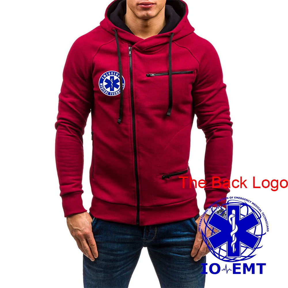 

EMT Paramedic Emergency Medical 2023, мужской новый кардиган на молнии с принтом, Harajuku Tide, брендовая куртка-кардиган с капюшоном, пальто, топ