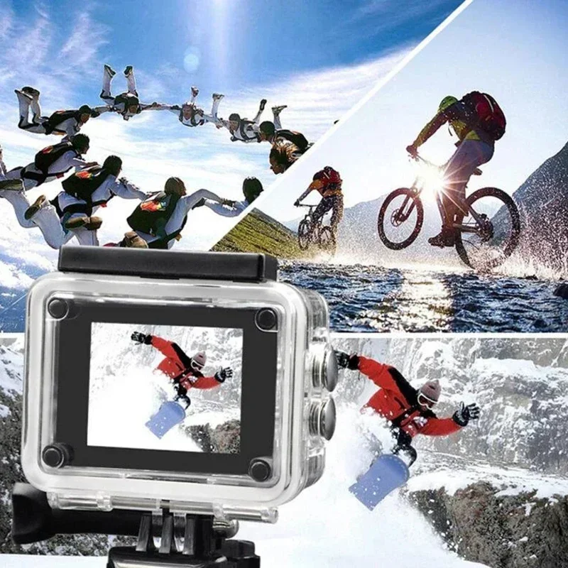 

Mini Cam 4K Action Camera 1080P/30FPS WiFi 2.0" 170D Underwater Waterproof Helmet Video Recording Camera Sports Cameras Outdoor