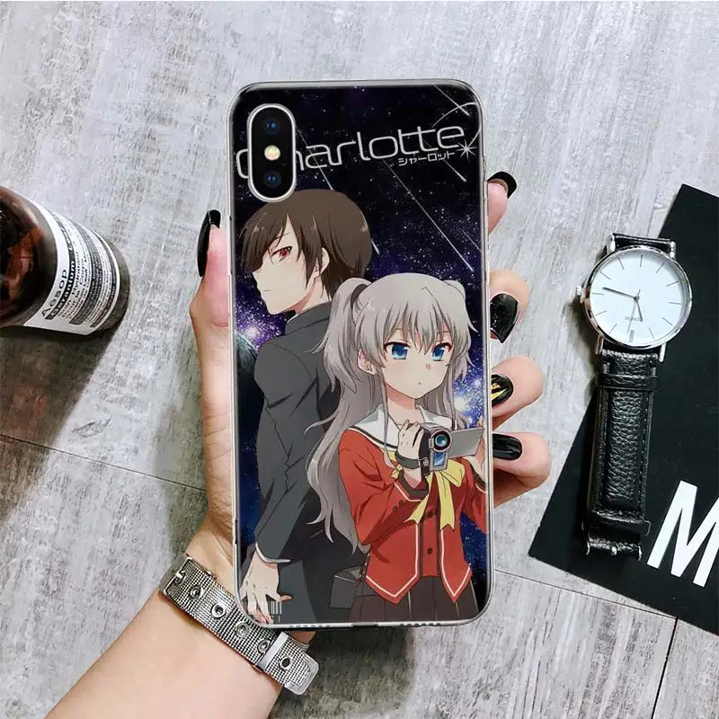 Charlotte Anime Nao Tomori Phone Case For iPhone 16 15 Plus 11 14 Pro Max 13 12 Mini XS X 7 8 + SE Pattern Customized Couqe Cove