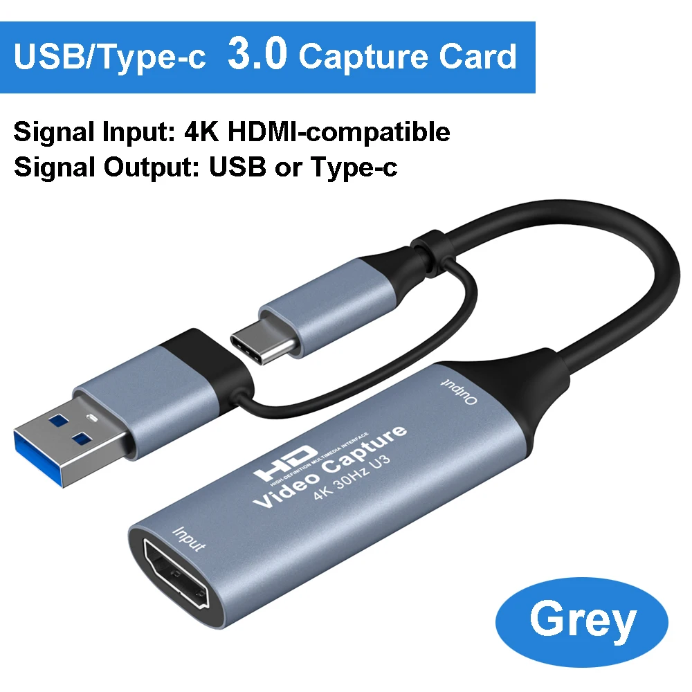 4K HDMI to USB/Type-C Video Capture Card