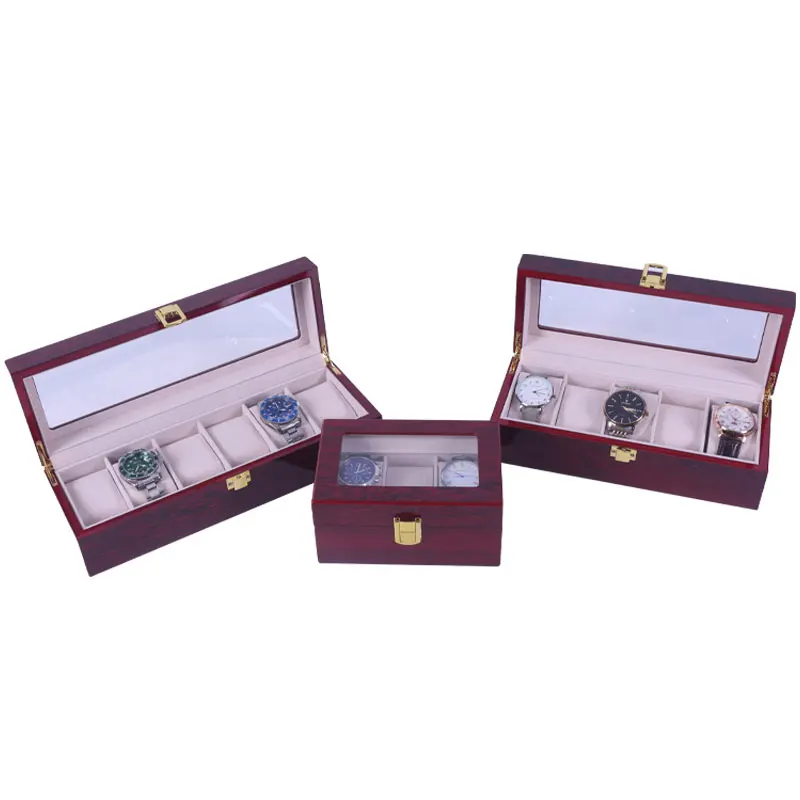 

Gifts for men/Women Watch Box Grids Watch Organizers Slots Wood Holder Boxes for Men Women Watches Jewelry Display