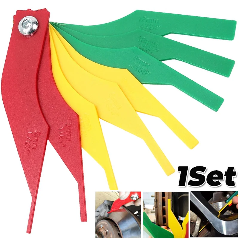 

Измеритель толщины тормозных колодок 8-в-1, портативный пластиковый инструмент для измерения тормозных накладок, 1/2/3 шт.