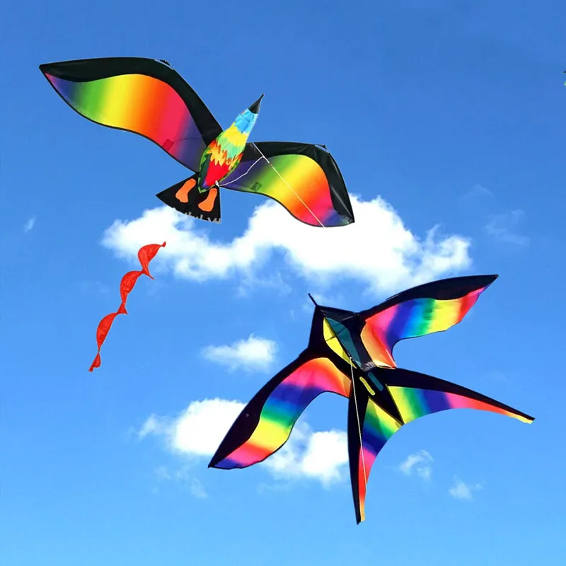 

Rainbow bird kite for kids kite nylon toys flying kites children kite line weifang large kite factory ikite store Bag kite tail