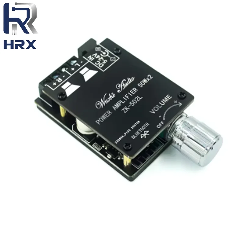 ZK-502L MINI Bluetooth 5.0 DC 5-24V Wireless Audio Digital Power amplifier Stereo board 50Wx2 Bluetooth Amp Amplificador