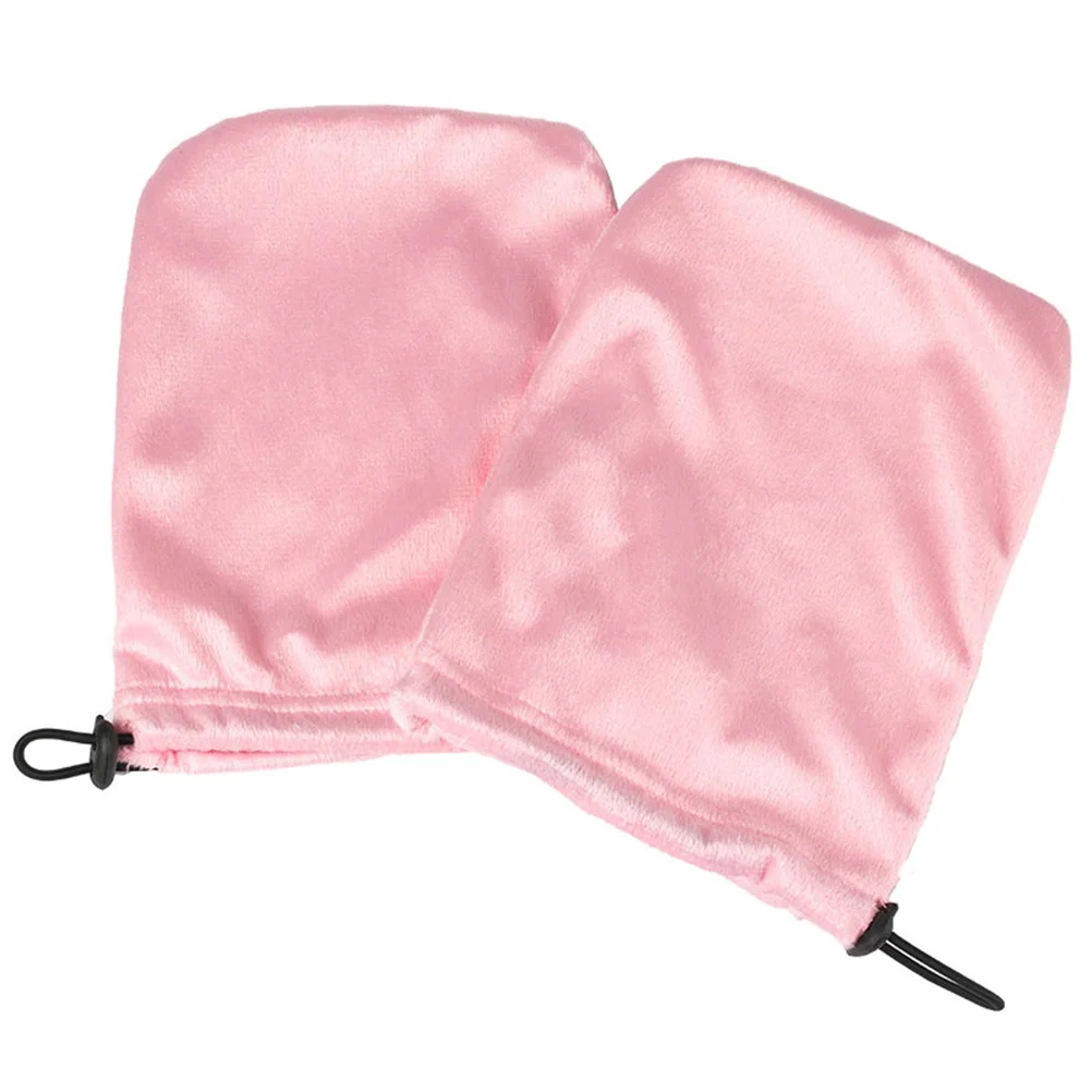 

2Pairs Paraffin Therapy Accessories Wax Bath Foot Hand Covers Pink Set Maximize Moisture Absorption Home Beauty Salon Spa