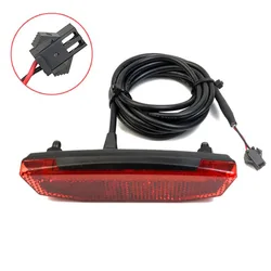 36V/48V Ebike Rear Light/Tail Light LED Safety Warning Rear Lamp SM Waterproof Connector For E-Scooter 120cm Cable Length Light