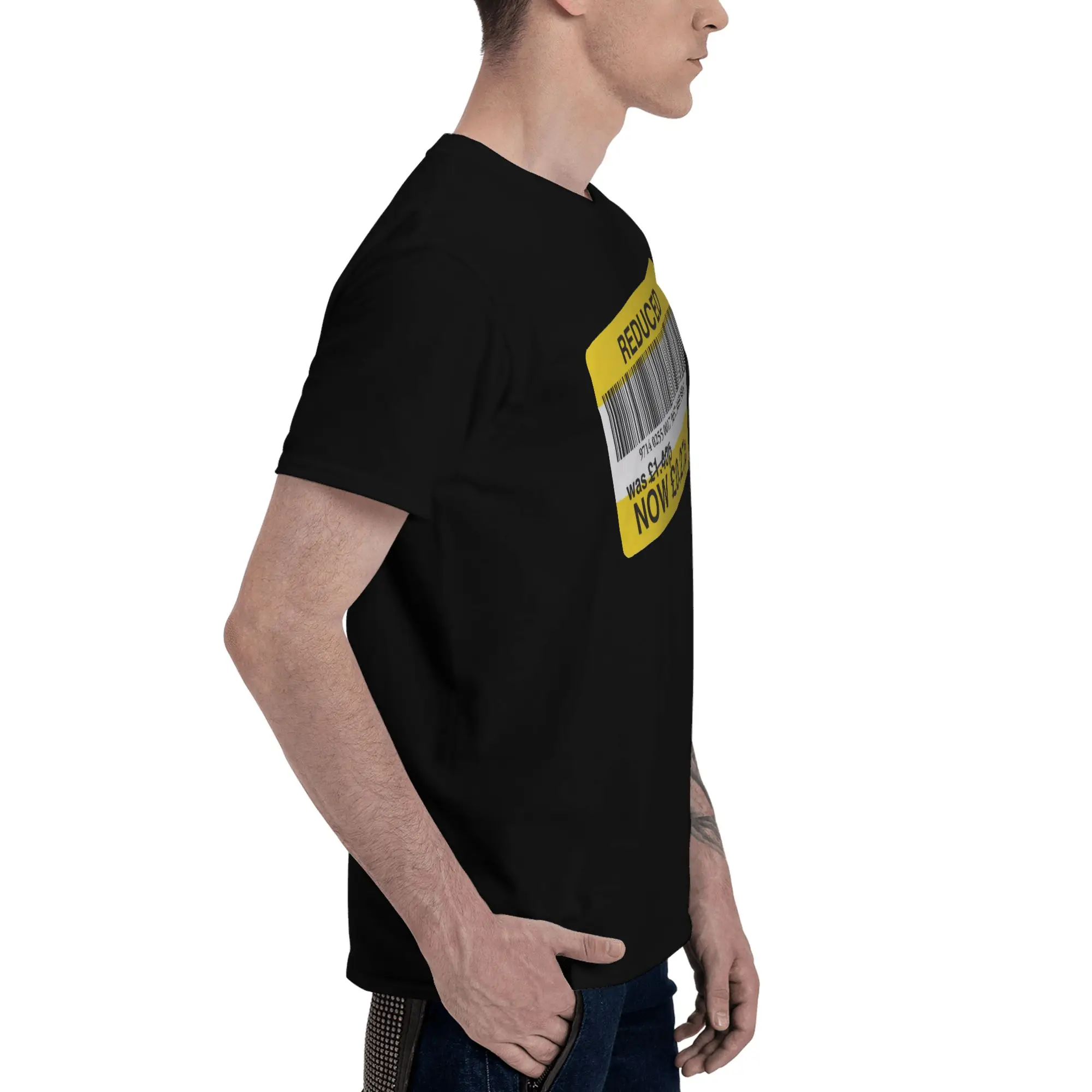 Tesco Reduced Yellow Sticker - Grab A Bargain Retro Hong Kong Style Reversible T-shirt Versatile Outdoor Short Sleeve