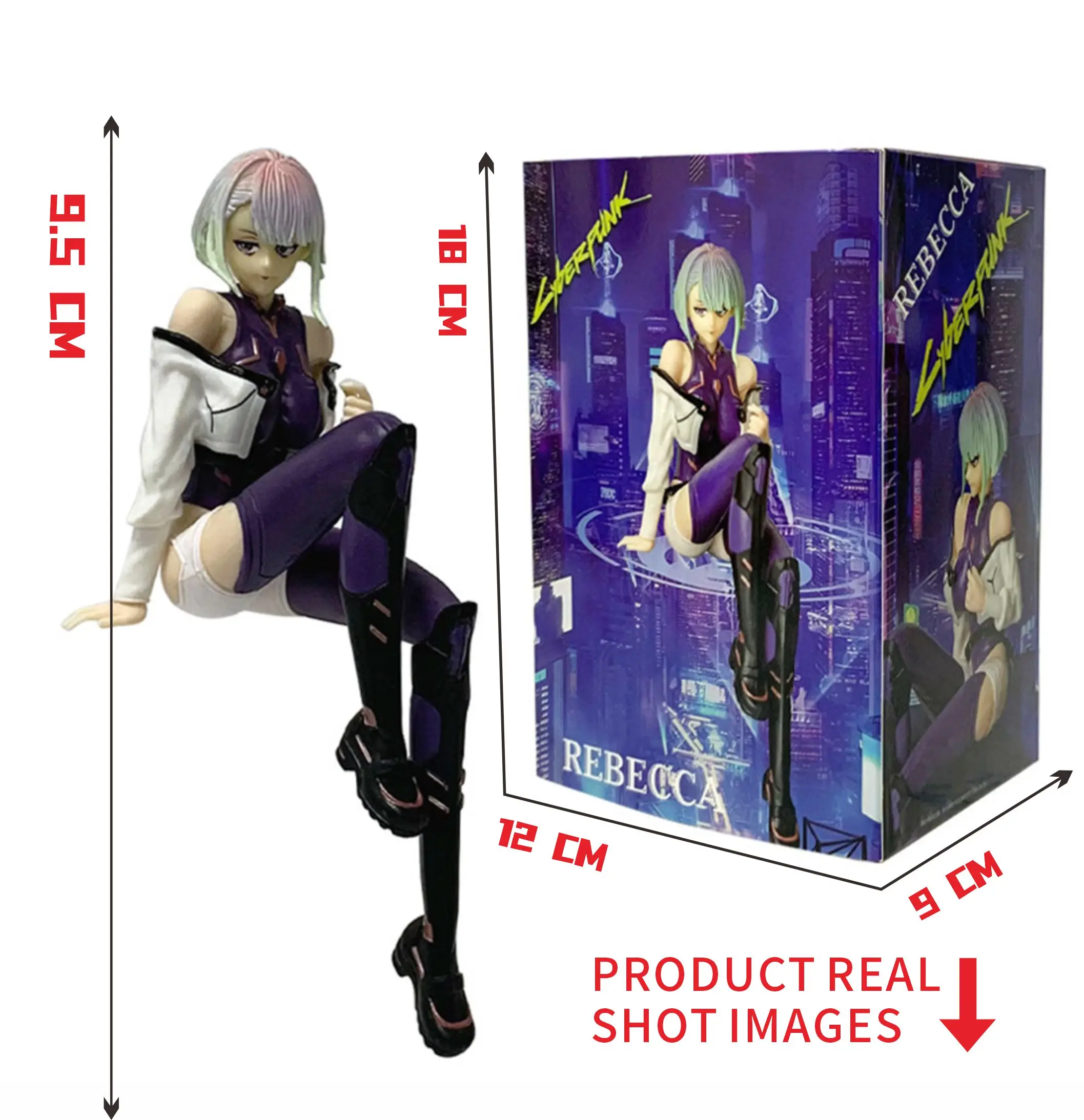 Edgerunners Anime-Figuren – Lucy-Sitzposen im Cyberpunk-Stil | Street Samurai Desktop-Modellspielzeug, Fan-Kollektion – Detail 5