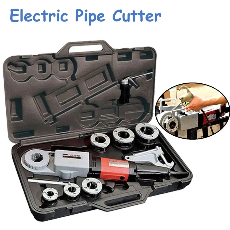 2 Inch Handheld Electric Pipe Cutter Die Head Threading Machine Pipe Threader Cutting Machine SQ30-2B