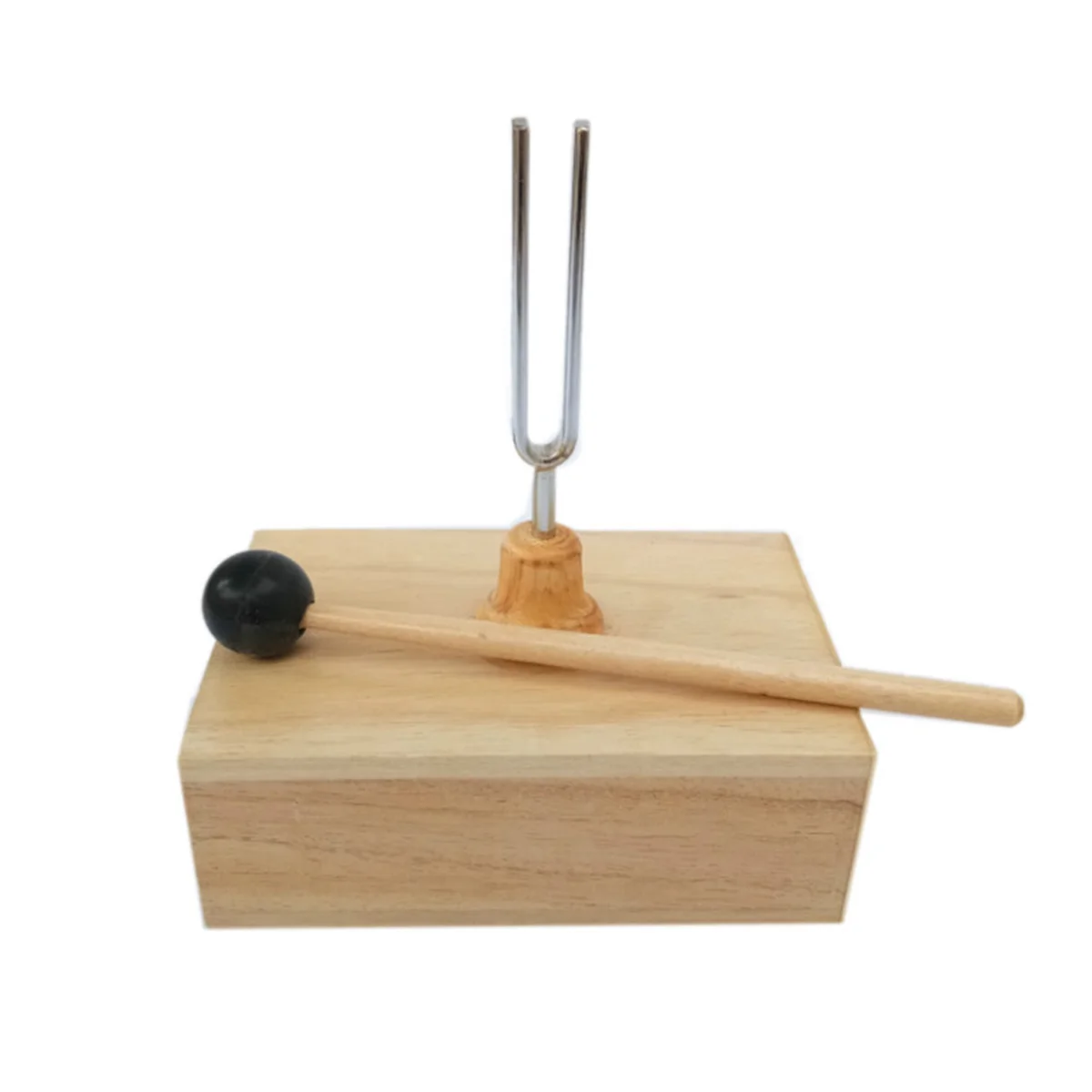 Diapasão 512HZ com ressonador de madeira para terapia de som, ioga, meditação e relaxamento