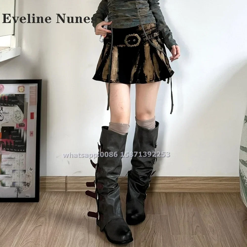 stivali-retro-pieghettati-con-fibbia-per-cintura-punta-tonda-con-suola-in-serbatoio-stivali-a-meta-polpaccio-stile-wasteland-da-strada-scarpe-moderne-eleganti-e-scure-2024