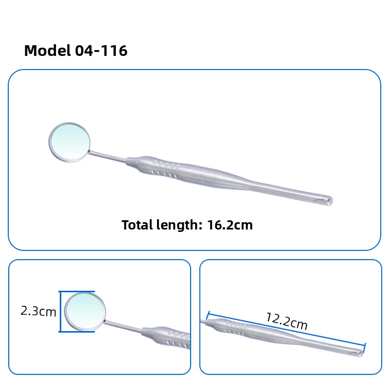 الثيران أجهزة Intl الفولاذ المقاوم للصدأ الأسنان عن طريق الفم مرآة رمش تمديد تبييض الأسنان تنظيف أداة مقبض مرآة #5