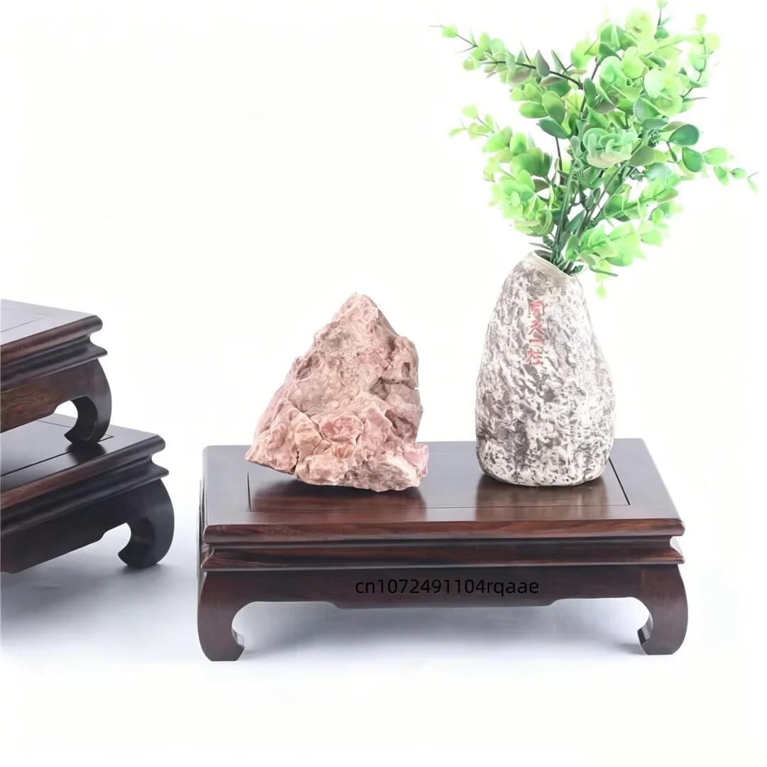 Mini Side Table For Tea Corner & Decor Shelf | Ebony Display Stand To Showcase Bonsai, Teapot Sets, Miniature Landscapes Base