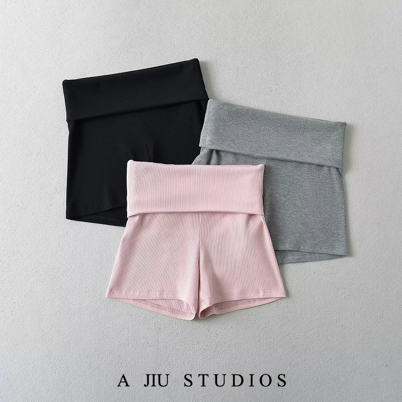 

Женские легкие шорты с высокой талией Street Sle, неощутимые на теле, для фитнеса и йоги, летние эластичные шорты-хотпэнты