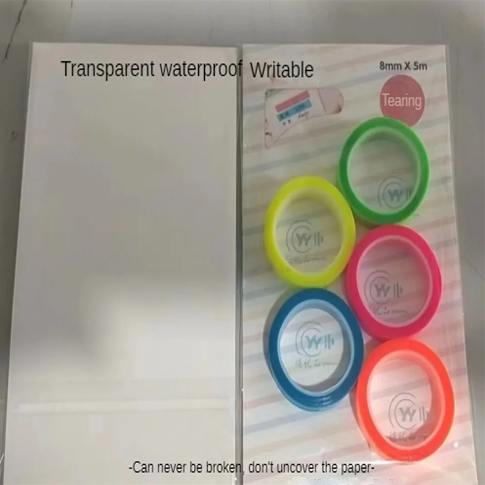 Student Note Mark 5 Colors Decorative Note Tapes Waterproof Fine Hand Account Students School Office Supplies