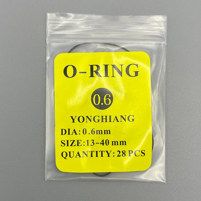 1 Beutel Uhren-Dichtungen 0,5/0,6/0,7/0,8/0,9mm Uhren-O-Ring Wasserdichte Gummi-Uhrenreparaturwerkzeuge Dichtung für Uhrenrückdeckel – Detail 6