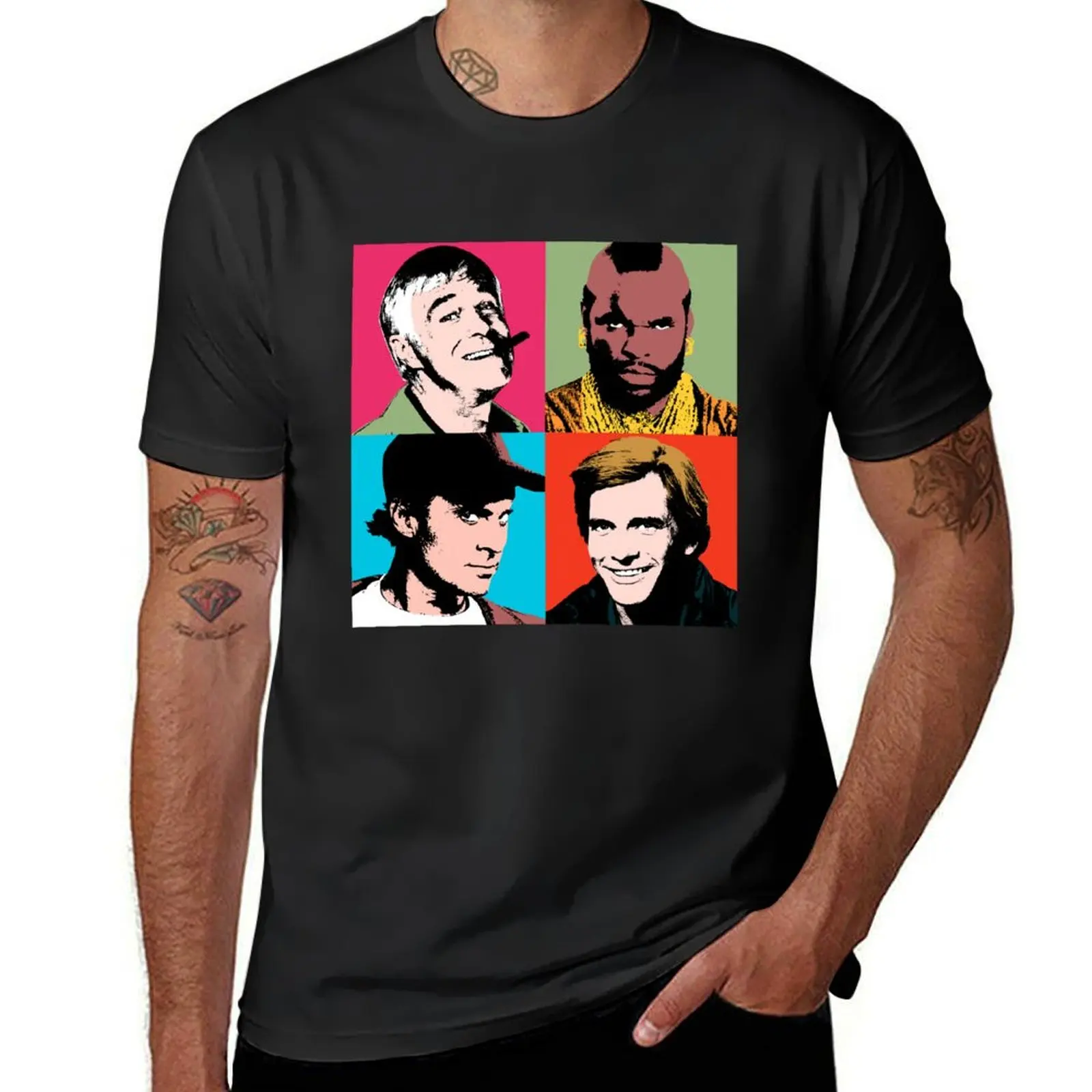 The A-Warhol Team T-Shirt customizeds Blouse slim fit t shirts for men