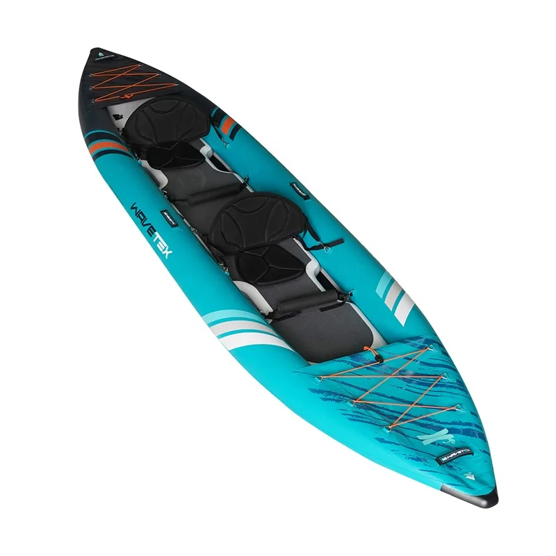 Whitewater Touring Kayak 2-Person Foldable Inflatable PVC Lightweight Durable Anti-Slip Portable Water Resistant Fishing Unisex
