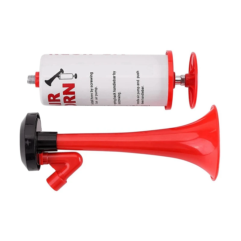 Portátil Handheld Air Horn, Alumínio e ABS, Air Pump Horn, Loud Noise Maker, Safety Horn para Eventos Esportivos, 2X