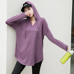 New yoga and fitness suit long sleeved sports running gym oversized women's clothing, belly covering, slimming and loose fitting