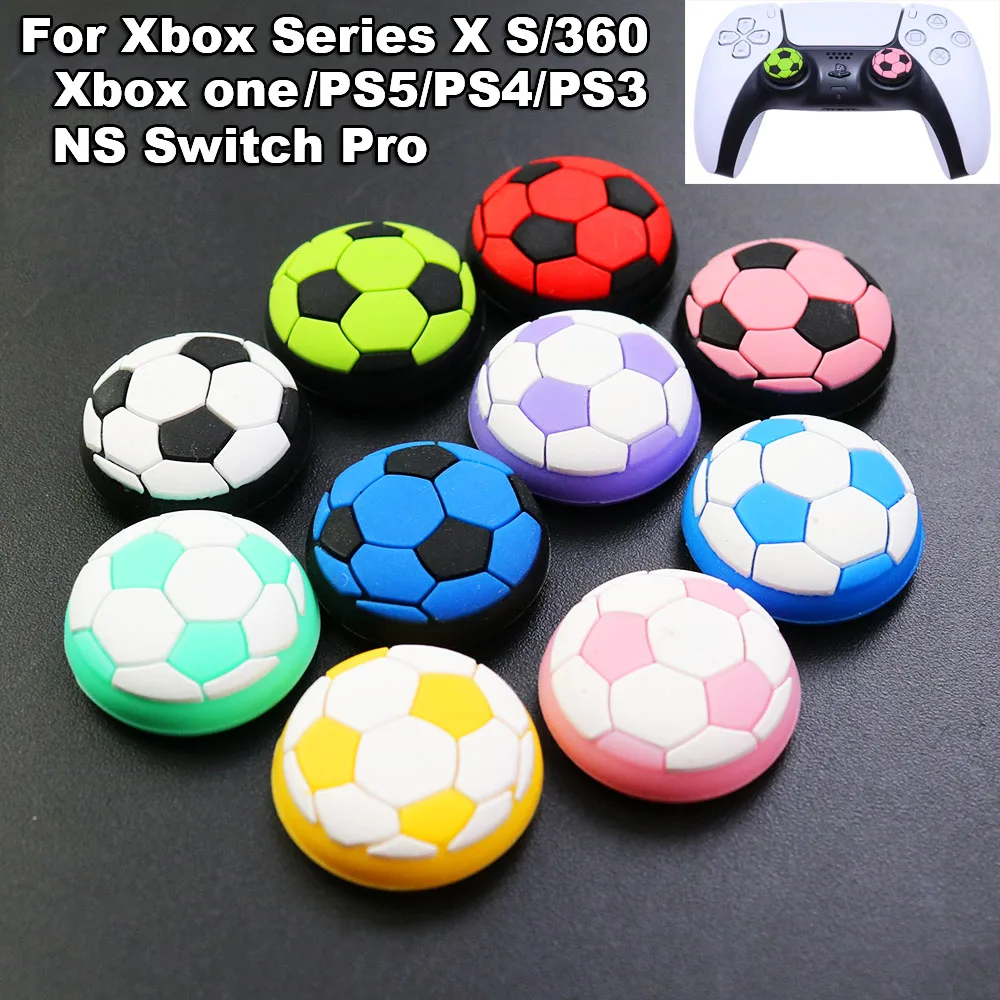 YUghts-Manette de jeu en silicone pour PS5, PS4, PS3, NS Switch Pro, Xbox One Series 360, Football, Joystick Cover, Thumb Stick, 1Pc